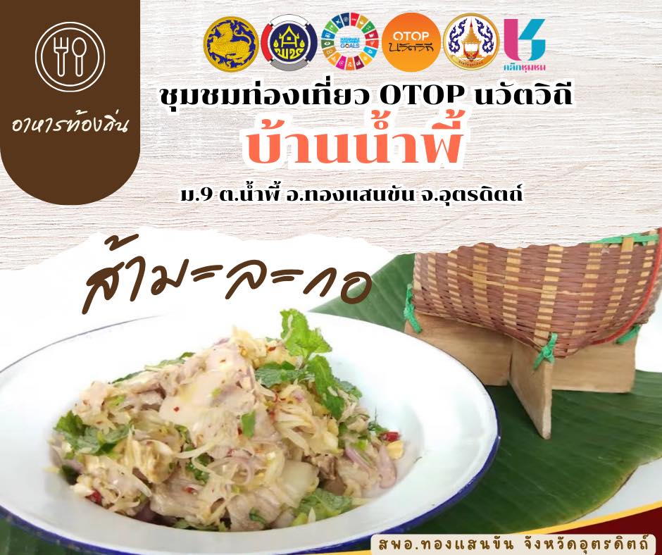 🌿✨สพอ.ทองแสนขัน แนะนำอาหารท้องถิ่น “ส้ามะละกอ” ชุมชนท่องเที่ยว OTOP นวัตวิถีบ้านน้ำพี้🌿✨